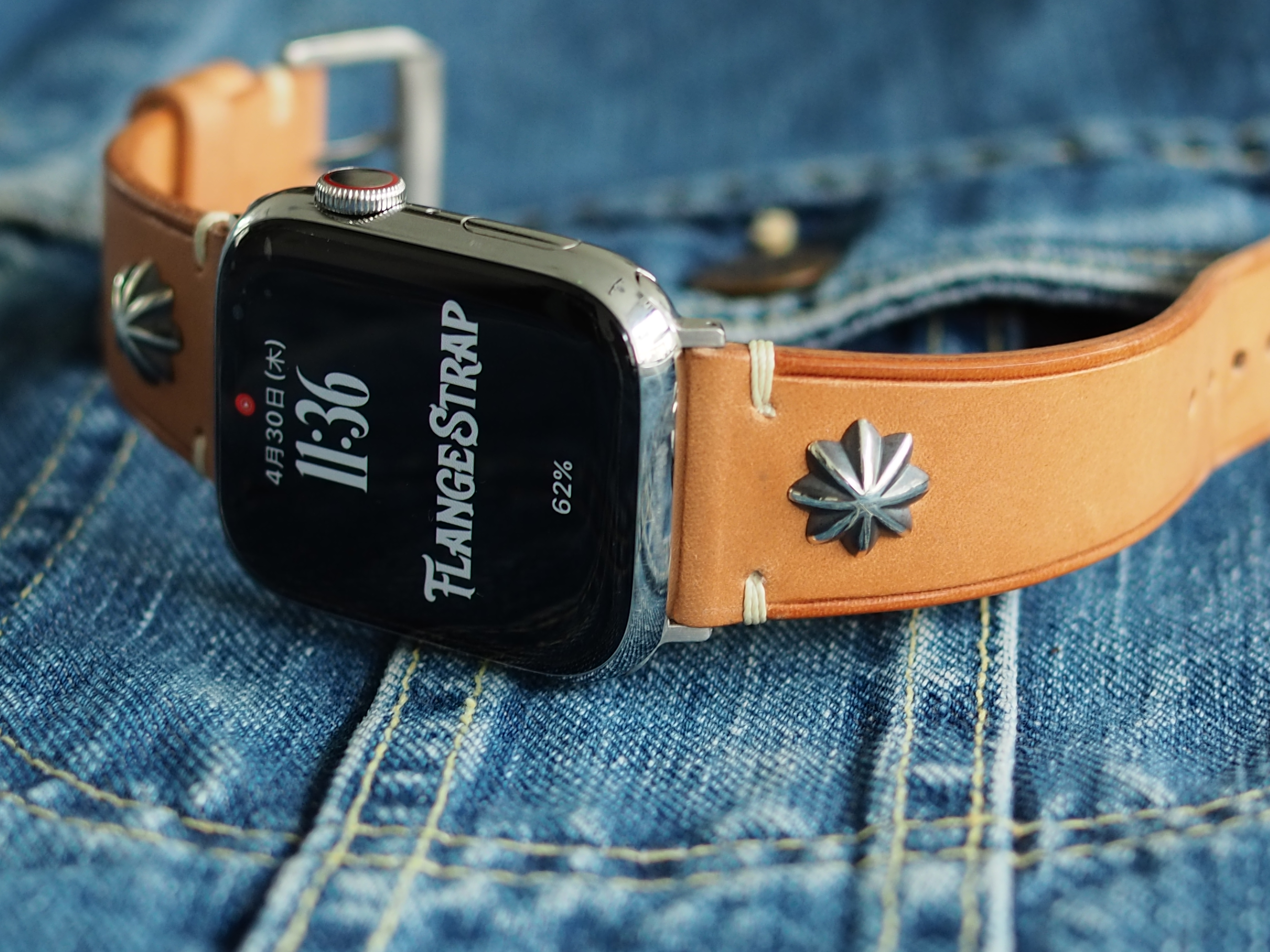 腕時計/アップルウォッチ用ベルト（バンド）【SILVER CONCHO ”クロム